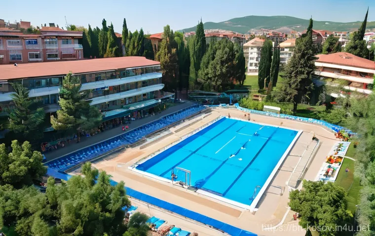 코소보에서 수영할 수 있는 곳 - **Prompt 1: Lively Summer Day at Gërmia Pool**
    "An aerial shot capturing the vibrant atmosphere ...