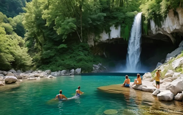코소보에서 수영할 수 있는 곳 - **Prompt 1: Lively Summer Day at Gërmia Pool**
    "An aerial shot capturing the vibrant atmosphere ...