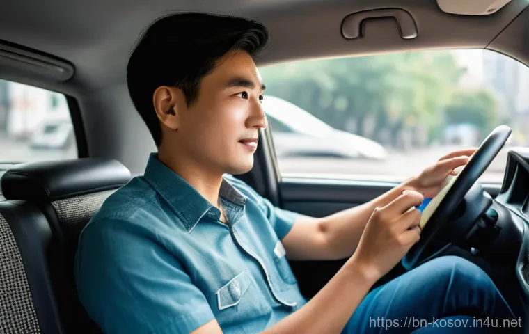 코소보에서 택시 타는 법 - **Prompt:** A vibrant, bustling street scene in Pristina, reminiscent of Nëna Tereza Boulevard, on a...