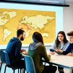 코소보에서 영어 통용 여부 - **Prompt 1: Young Kosovars Embracing Global Learning through English**
    "A vibrant, wide-angle sh...