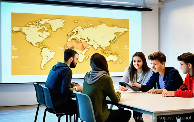 코소보에서 영어 통용 여부 - **Prompt 1: Young Kosovars Embracing Global Learning through English**
    "A vibrant, wide-angle sh...